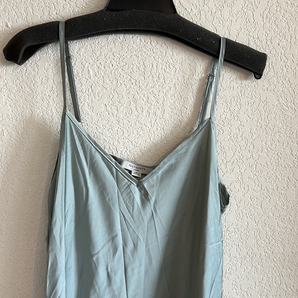 AllSaints Tierney Slip Dress in Flint Blue midi dress size large - Picture 5 of 10